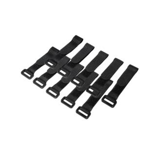 LogiLink Kabelbinder mit Klettverschluss - Kabelverbindung - 15 cm - Schwarz (Packung mit 10)