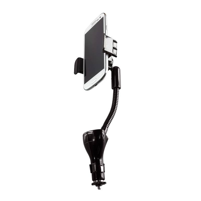 LogiLink Smartphone Kfz-Halterung - Auto-Netzteil - 15.5 Watt - 3.1 A - 2 Ausgabeanschlussstellen (USB)