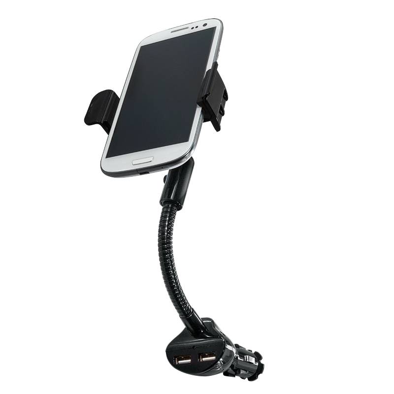 LogiLink Smartphone Kfz-Halterung - Auto-Netzteil - 15.5 Watt - 3.1 A - 2 Ausgabeanschlussstellen (USB)