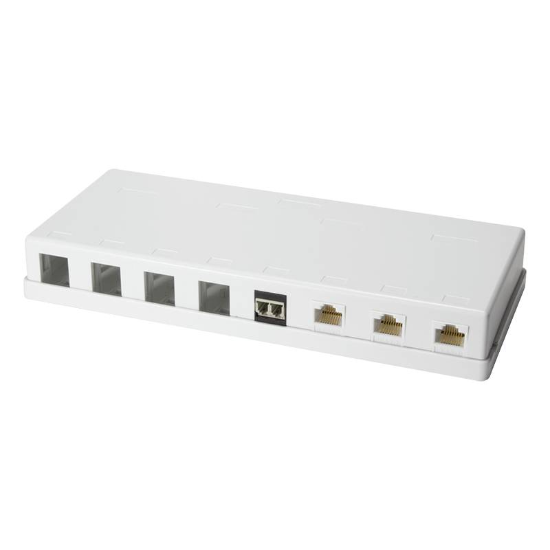 LogiLink - Wanddose - RJ-45 X 8 - weiß