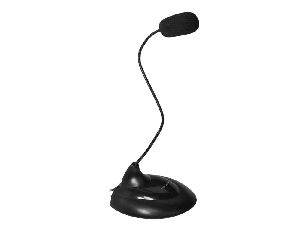 LogiLink Multimedia Microphone with Stand Foot and Flexible Neck