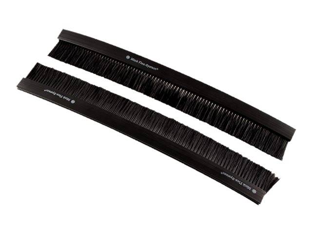 LogiLink - Rack-Bürstenleiste - Schwarz - 35 cm (Packung mit 2)