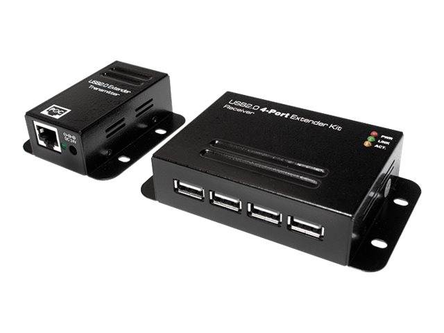 LogiLink USB 2.0 Cat. 5 Extender with 4-Port Hub, Receiver and Transmitter
