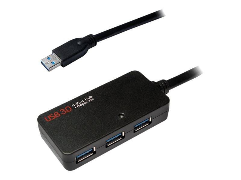 LogiLink USB 3.0 Active Repeater Cable up to 10m with 4-Port Hub