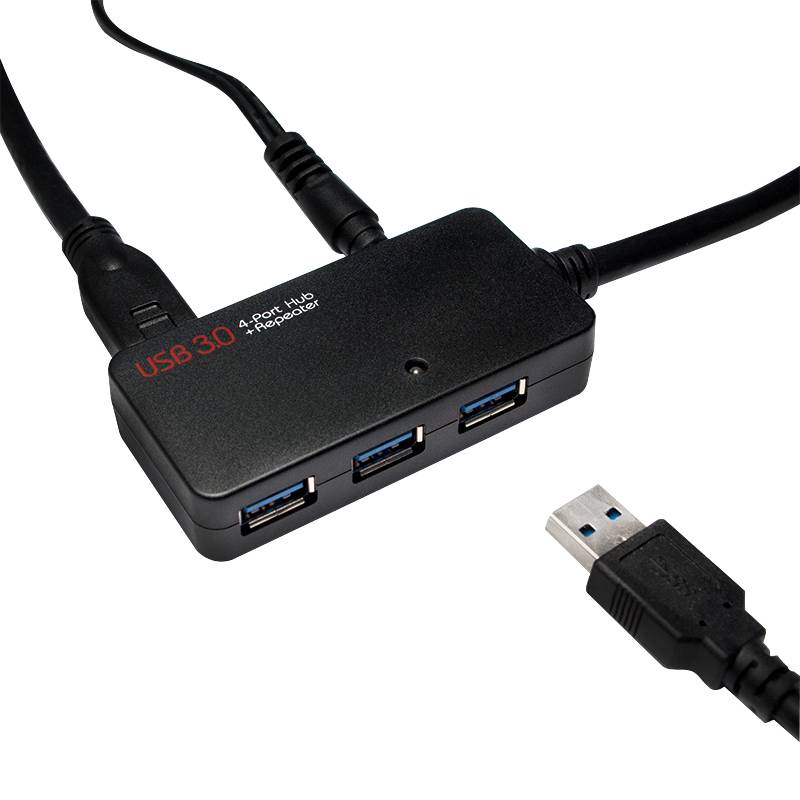 LogiLink USB 3.0 Active Repeater Cable up to 10m with 4-Port Hub