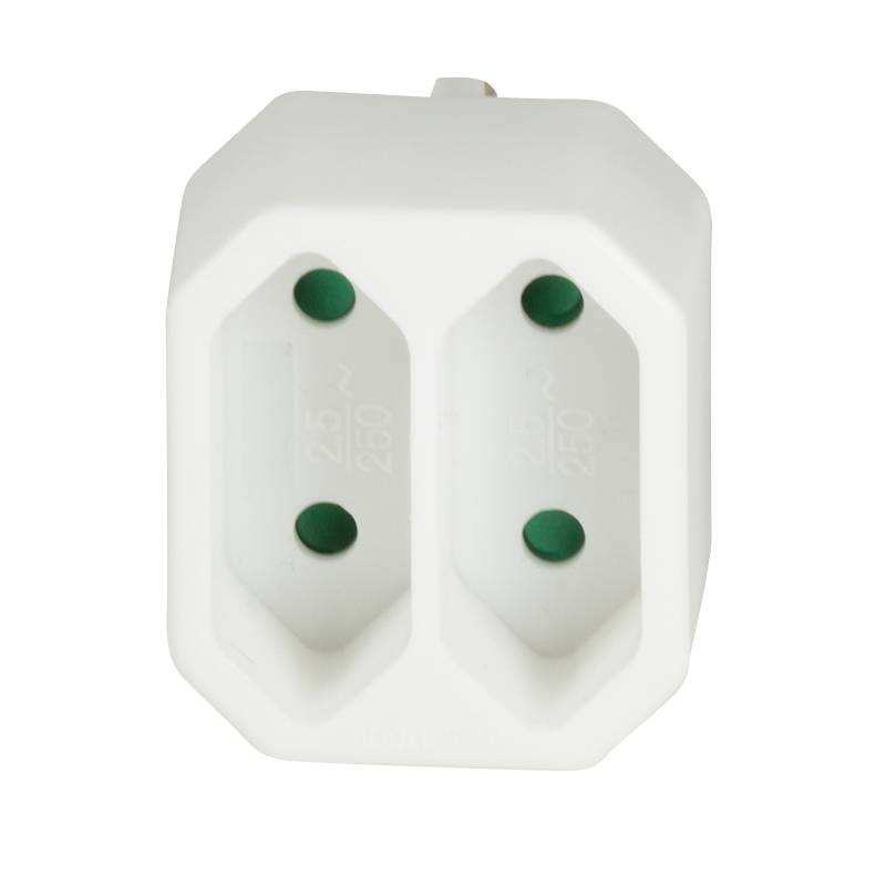 LogiLink Socket adapter - Steckdosenleiste - Wechselstrom 250 V - 1100 Watt - Eingabe, Eingang CEE 7/4 - Ausgangsanschlüsse: 2 (Eurostecker)