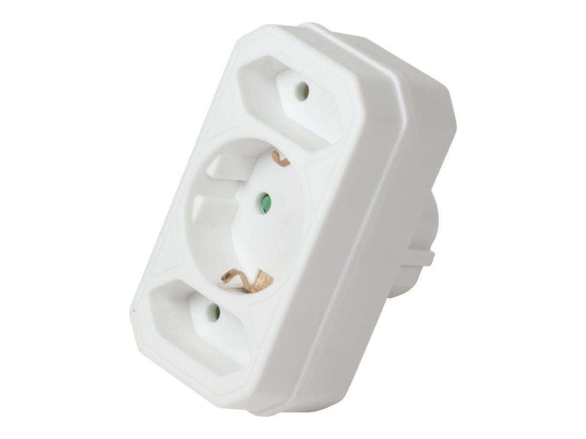 LogiLink - Steckdosenleiste - Wechselstrom 250 V - 3500 Watt - Eingabe, Eingang CEE 7/4 - Ausgangsanschlüsse: 3 (Eurostecker, CEE 7/3)