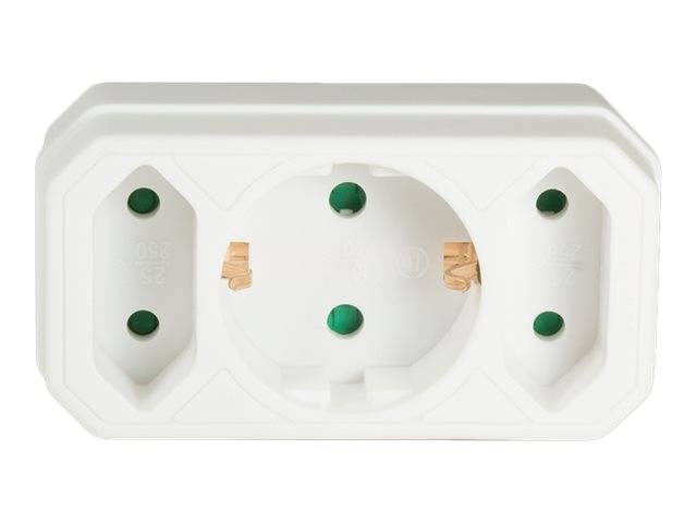LogiLink - Steckdosenleiste - Wechselstrom 250 V - 3500 Watt - Eingabe, Eingang CEE 7/4 - Ausgangsanschlüsse: 3 (Eurostecker, CEE 7/3)