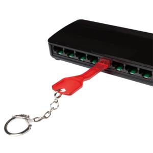 LogiLink - LAN-Portblocker - durchsichtig rot (Packung mit 10)