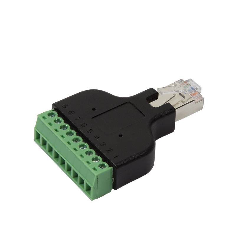 LogiLink Professional RJ45 Stecker auf Terminal Block 8-Pin Adapter