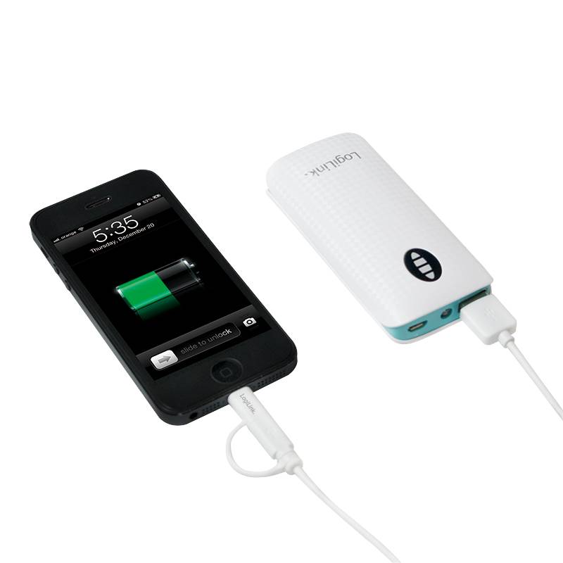 LogiLink USB to Micro USB Sync- and Charging Cable with Lightning Adapter
