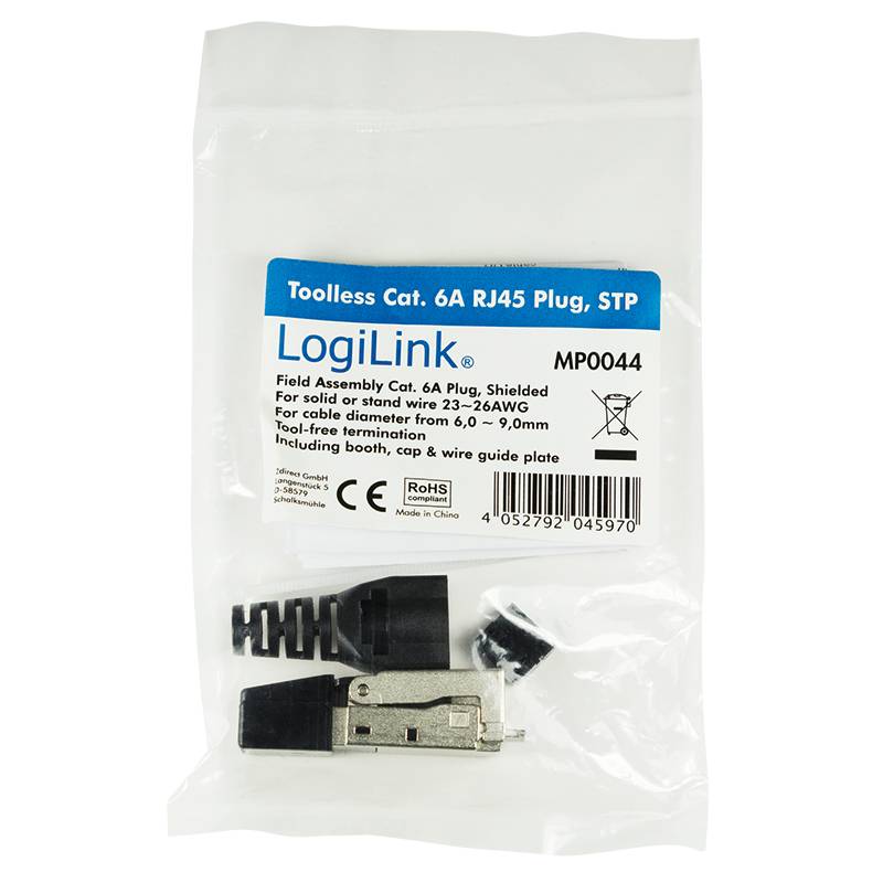 LogiLink EconLine - Netzwerkanschluss - RJ-45 (M)