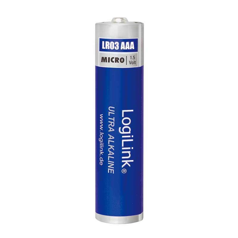 LogiLink Ultra Power AAA Alkaline Batterie, LR03, Micro, 1.5V, 8er Pack