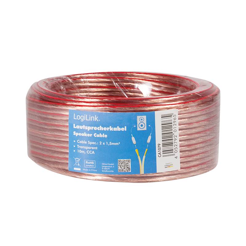 LogiLink - Lautsprecherkabel - 1.5 mm² - 10 m