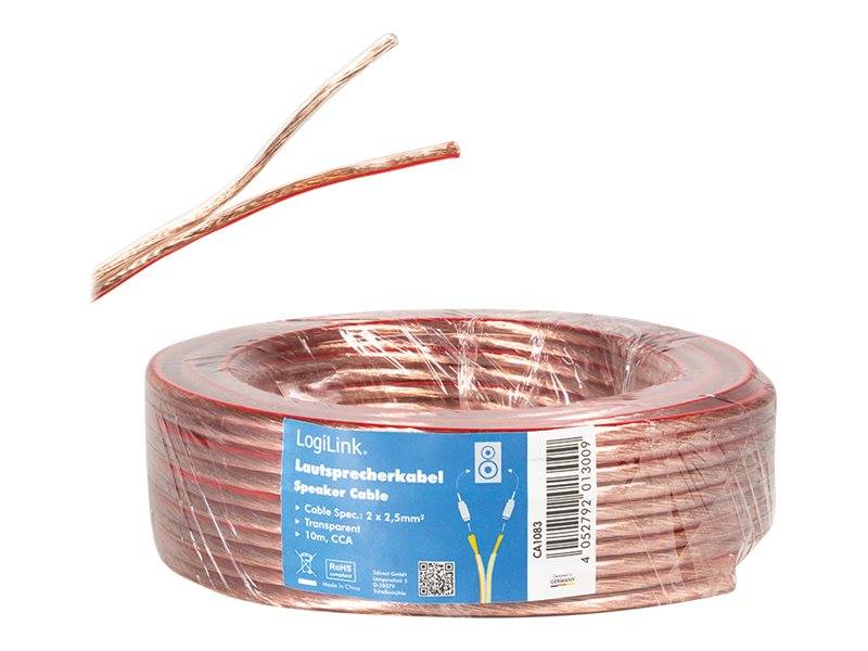 LogiLink - Lautsprecherkabel - 2.5 mm² - 10 m