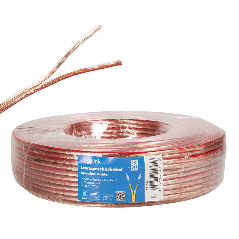 LogiLink - Lautsprecherkabel - 2.5 mm² - 25 m