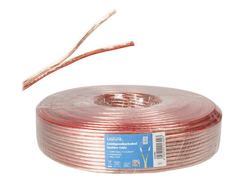 LogiLink - Lautsprecherkabel - 2.5 mm² - 50 m