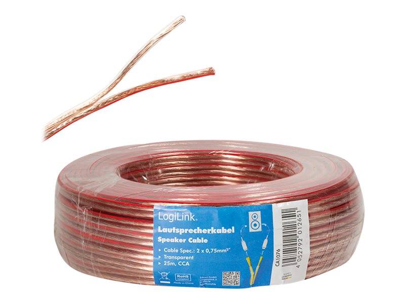 LogiLink - Lautsprecherkabel - 0.75 mm² - 25 m