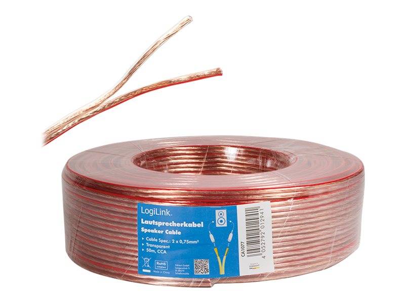 LogiLink - Lautsprecherkabel - 0.75 mm² - 50 m