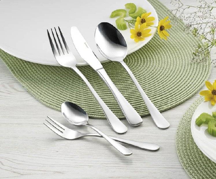 Menügabel SYLVIA, Edelstahl 18/0, poliert, Länge: 19,9 cm.