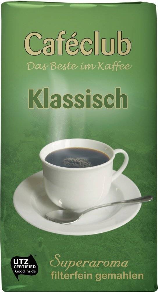 Caféclub KLASSISCH, Inhalt: 500 g gemahlener Filterkaffee.