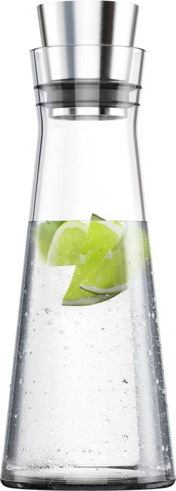 Ein Glas Sprudelwasser mit Limettenscheiben, die darin schwimmen und einen erfrischenden und lebendigen Anblick bieten.