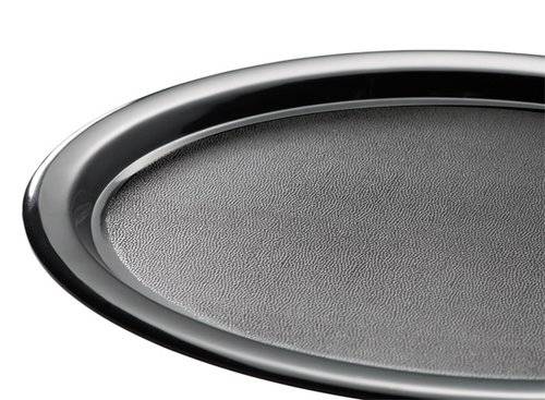 Serviertablett DOMINO, schwarz, aus Melamin, 28,5 x 21,5 x 1,5 cm, schwarz,