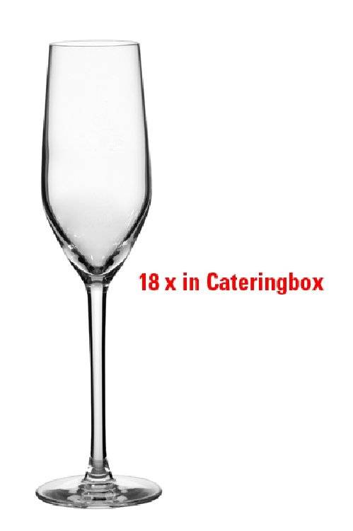 18er Cateringbox Sektglas MINERAL Arcoroc, Inhalt: 0,16 Liter, Füllstrich bei