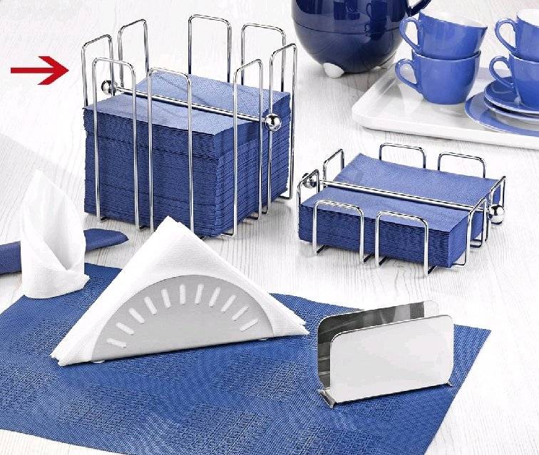 Serviettenhalter WIRE Metall verchromt Länge 19 x Breite 19 x Höhe 19 cm für