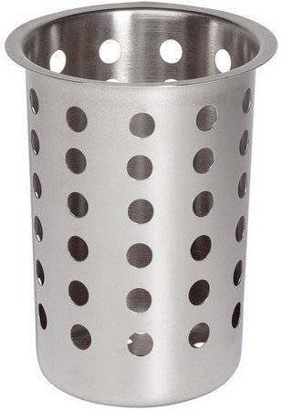 Köcher für Besteckbehälter, Edelstahl, Höhe: 13,7 cm, Durchmesser: 9,7