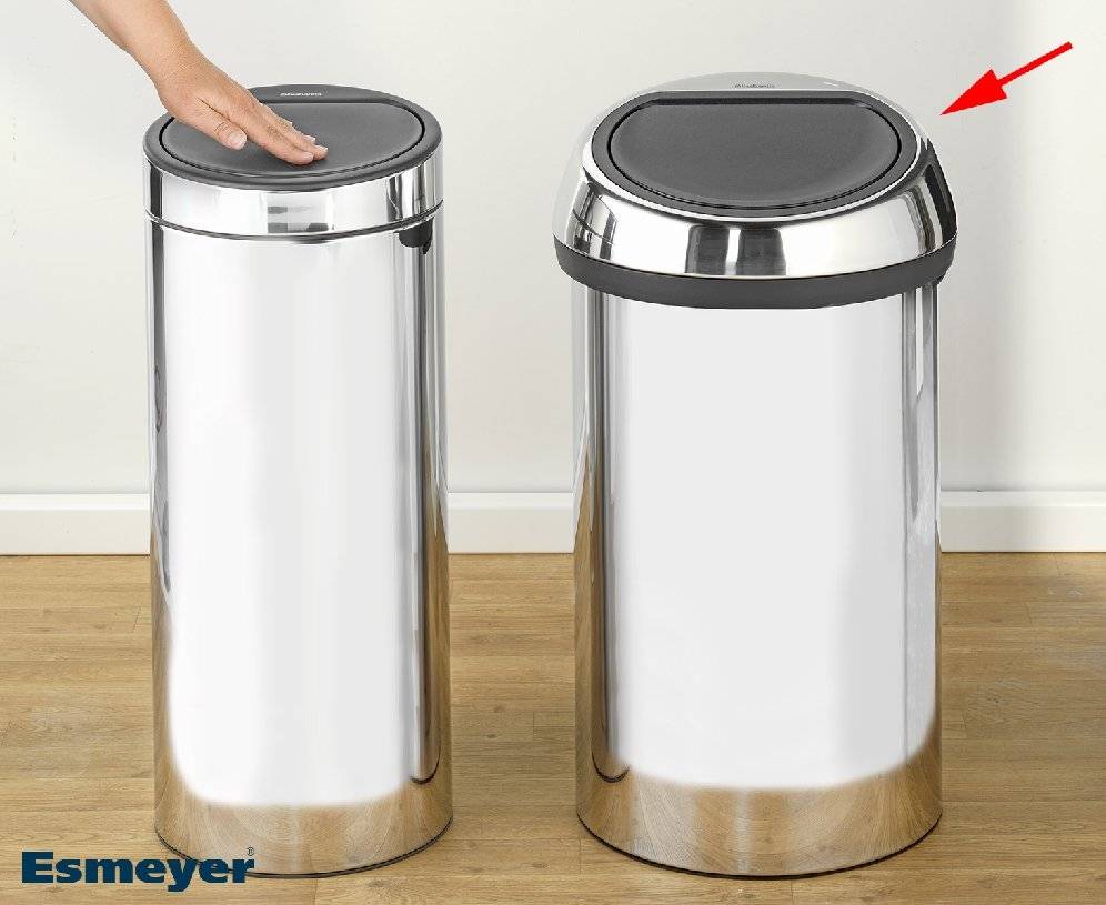 Brabantia Abfalleimer TOUCH BIN Farbe Korpus und Deckel: Brillant Steel. Mit