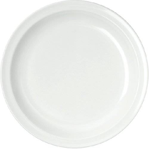 Teller flach COLORA MELAMIN uni weiß - Durchmesser 23,5 cm