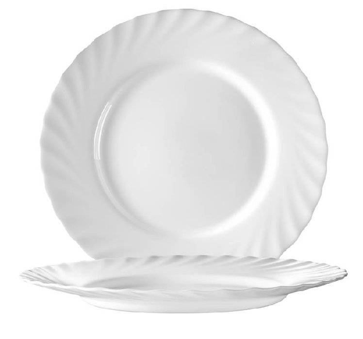 Speiseteller 24,5 cm Form Trianon uni weiß - ARCOPAL
