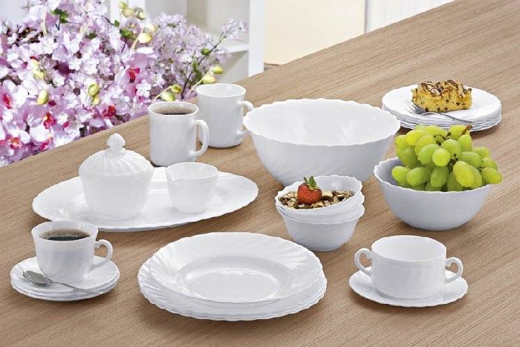 Salatschale 12 cm Form Trianon uni weiß - ARCOPAL Inhalt: 0,35 l, Höhe: 5,4 cm