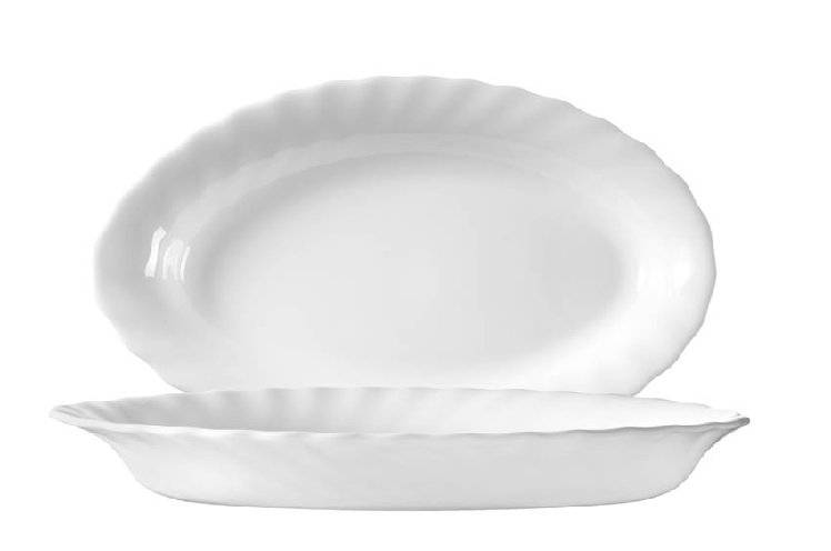 Beilageschale oval 22 cm Form Trianon uni weiß - ARCOPAL