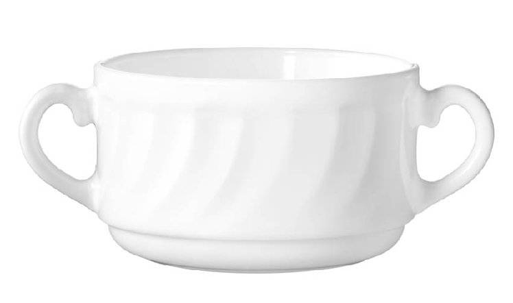 Suppenobertasse 0,32 l Form Trianon uni weiß - ARCOPAL