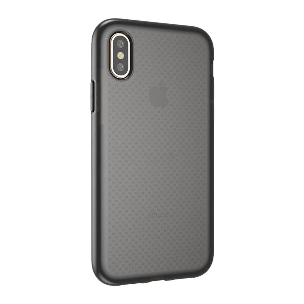 Cyoo - Dot Back Silikon Cover / Handyhülle - Apple iPhone XS Max - Transparent / Schwarz