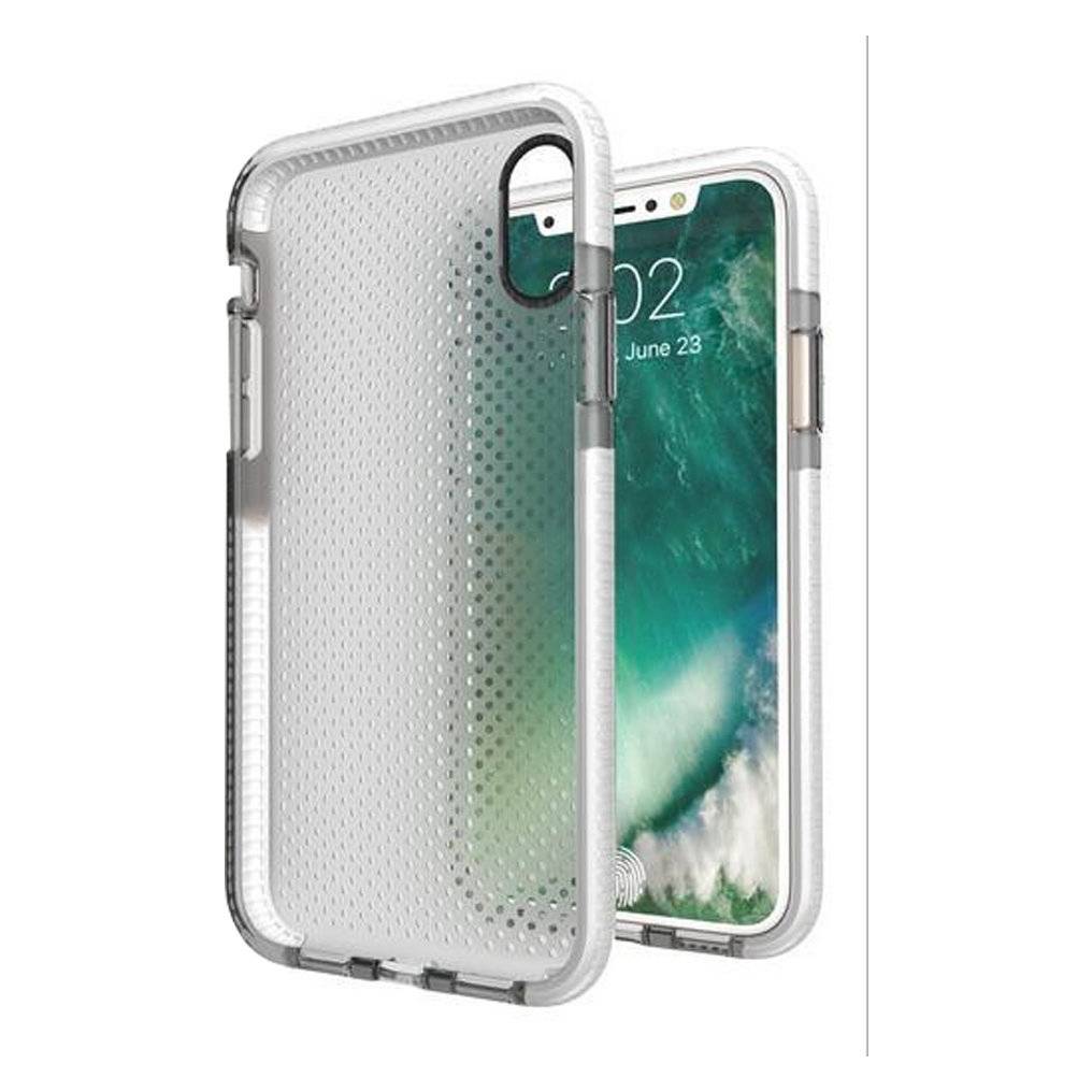Dot Back - Silikon Cover - Apple iPhone 6.5 XS Max - Transparent / Weiss