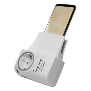 LogiLink 4 in 1 Socket - Netzteil - 3 Ausgabeanschlussstellen (CEE 7/4, 2 x USB)