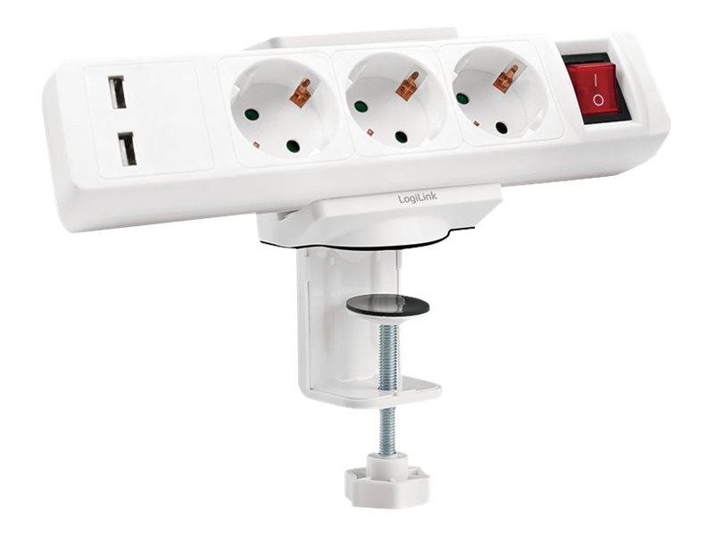 LogiLink Table mount clamp-on cable organizer