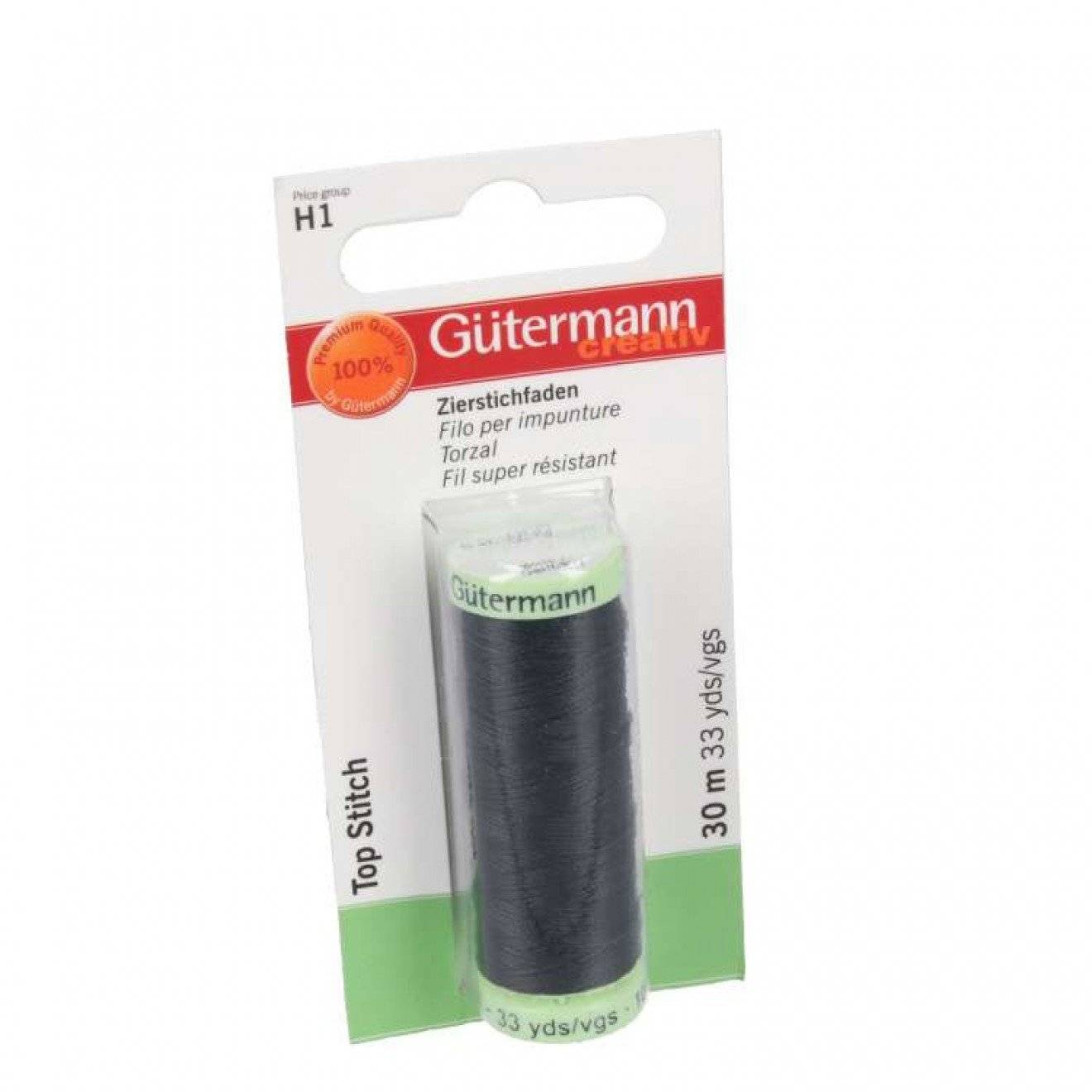 Gütermann Zierstichfaden 30 m SB 0000 schwarz 30 m