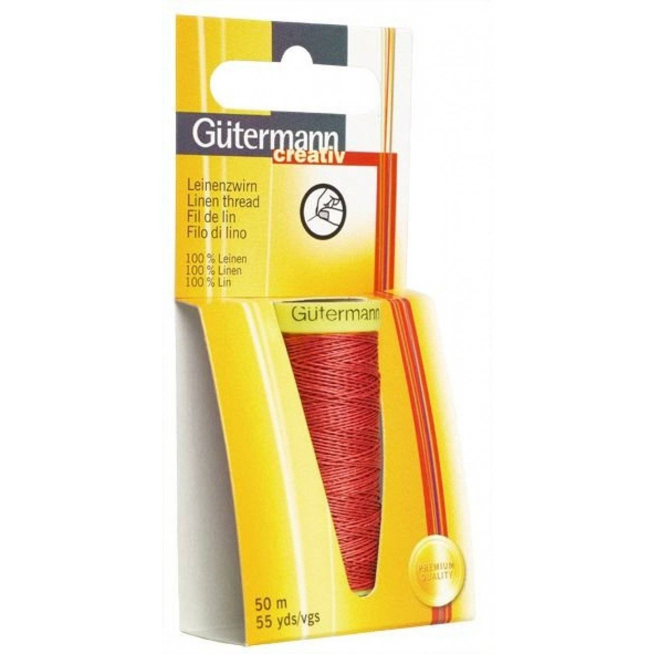 Gütermann Leinenzwirn 50 m 5129 weiß 50 m