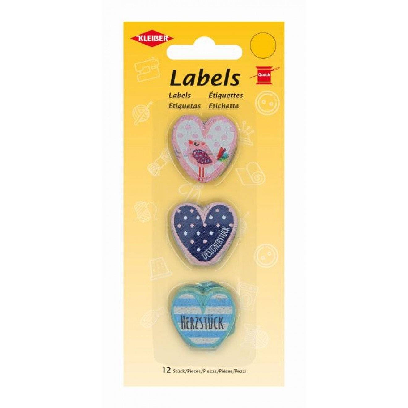 Labels Herzen sortiert 12 St