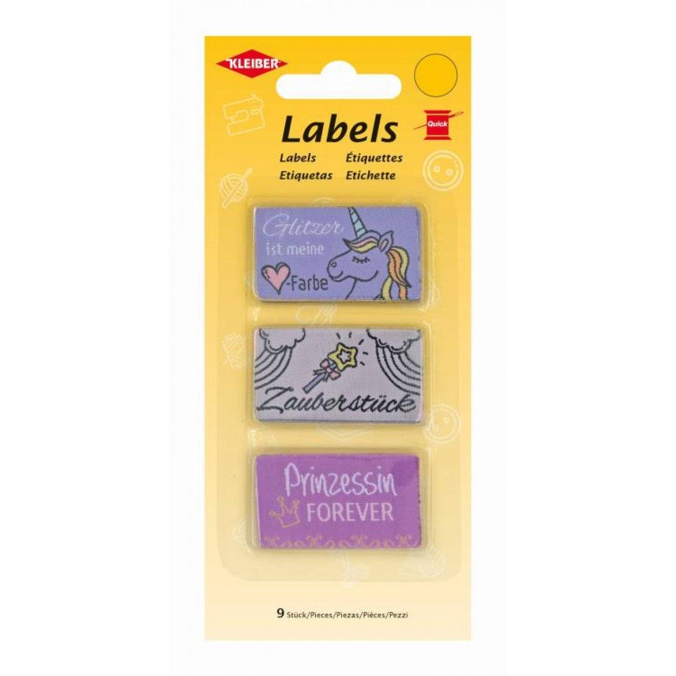 Labels Mädchen sortiert 9 St