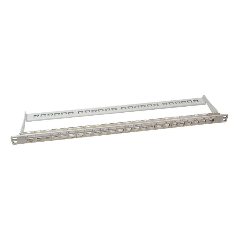 LogiLink Modular Patch Panel Kat.6A, 24 Port, lichtgrau