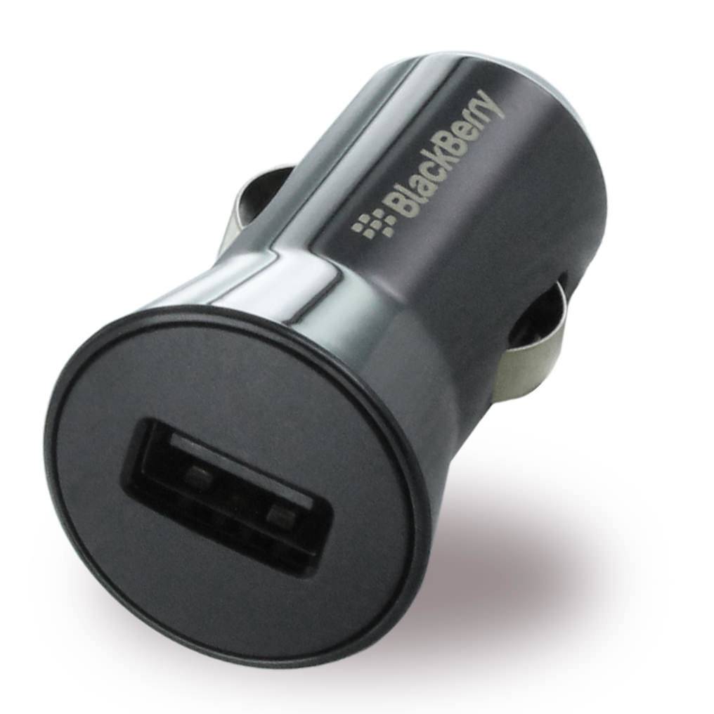 BlackBerry - ASY-46705-001 - USB KFZ Ladegerät + Ladekabel 0,9m - Micro USB - 1000mA - Schwarz