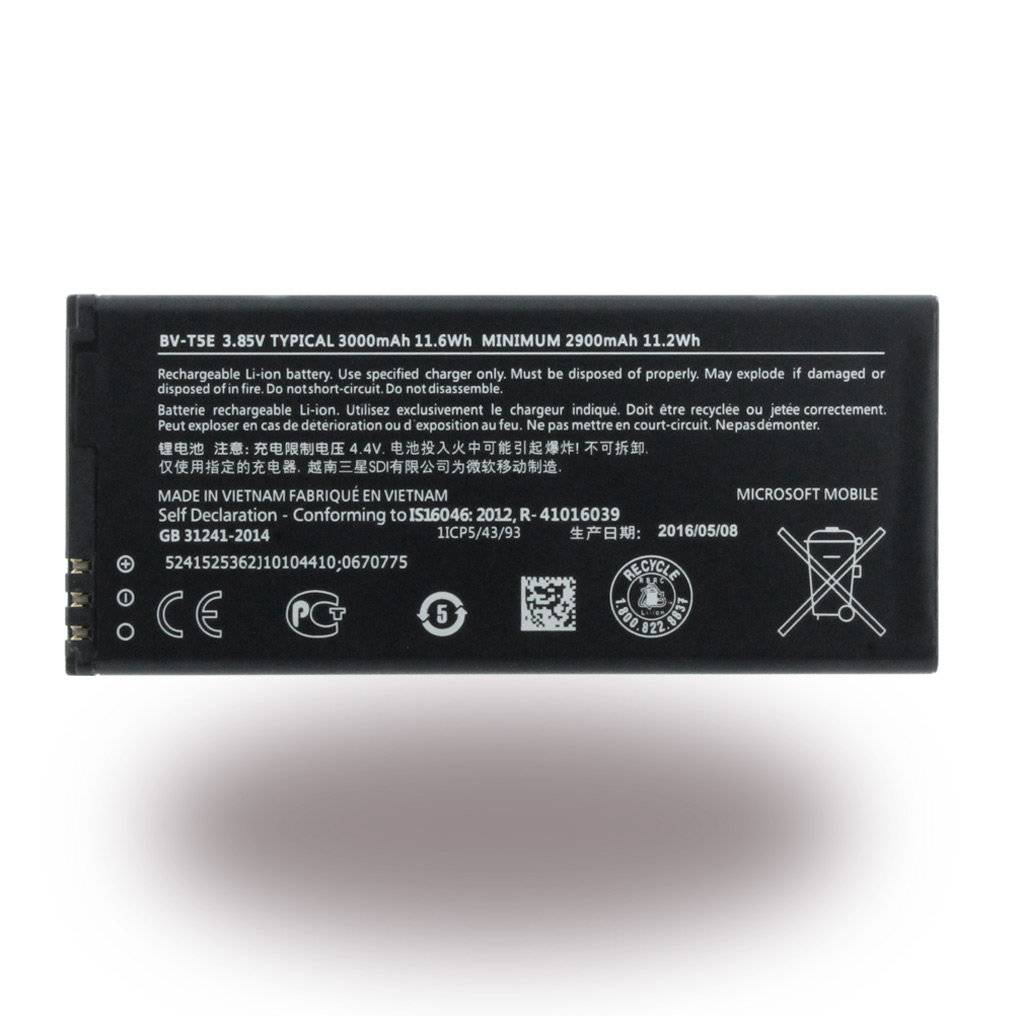 Nokia Microsoft - BV-T5E - Lithium Polymer Akku - Lumia 950 - 2900mAh