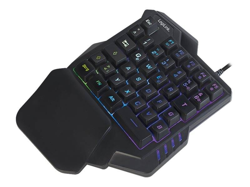 LogiLink Illuminated one-hand gaming - Tastatur