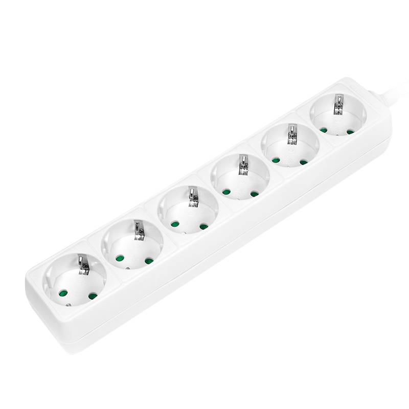 LogiLink - Steckdosenleiste - Wechselstrom 250 V - 3500 Watt - Ausgangsanschlüsse: 6 (Typ F)