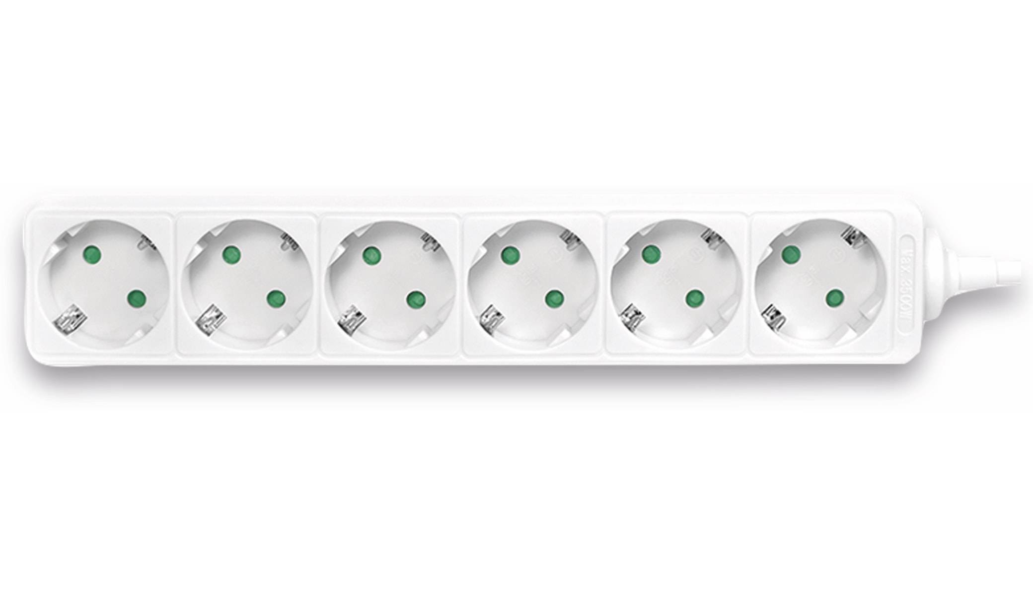 LOGILINK Steckdosenleiste LPS238, 6-fach, 1,5 m, weiss